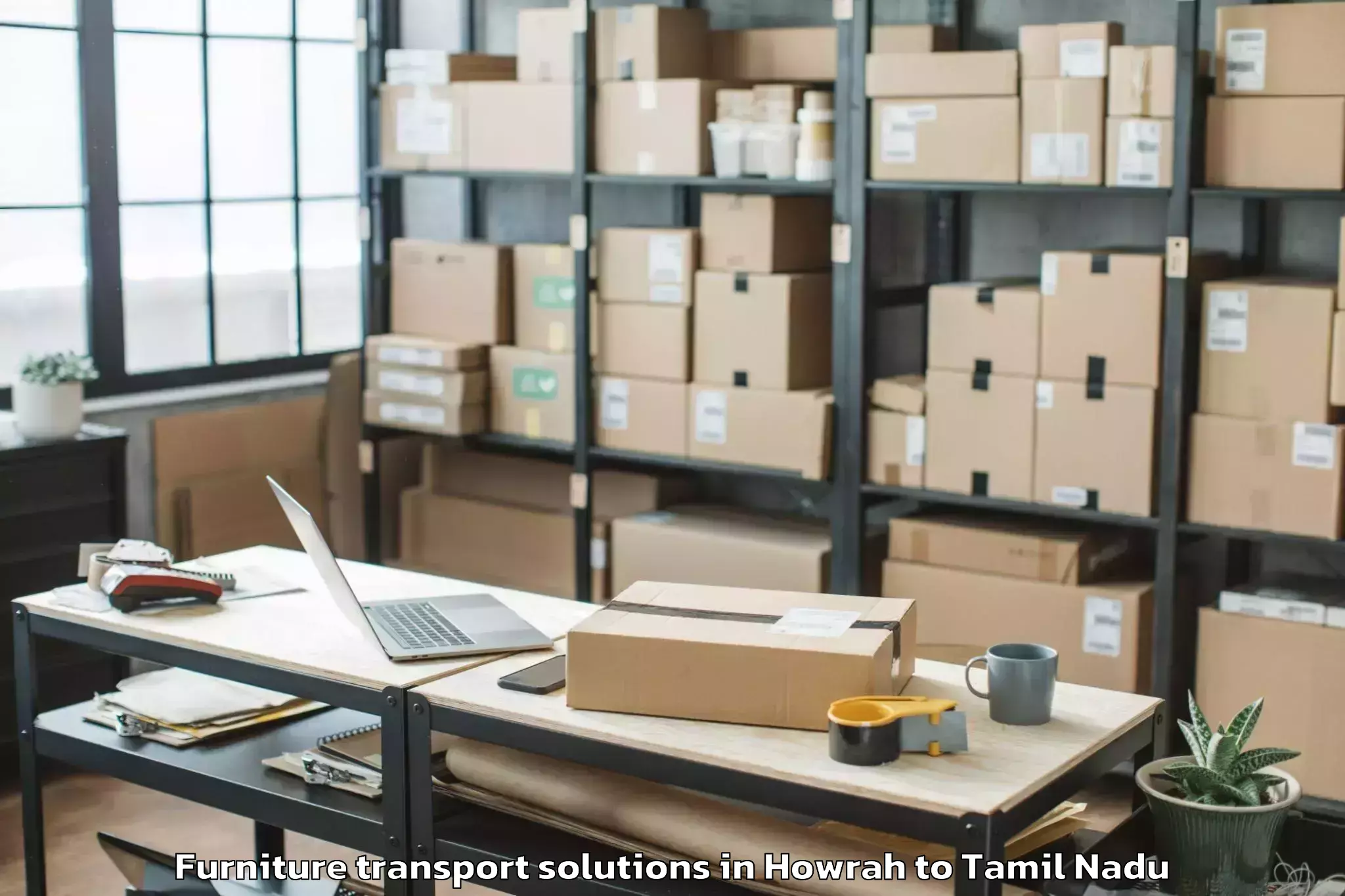 Expert Howrah to Thandrampet Furniture Transport Solutions